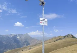 Una delle stazioni di monitoraggio lungo la Strada dei Cannoni